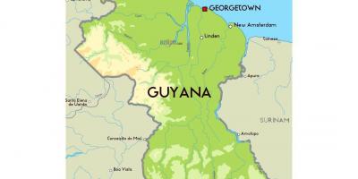 Egy térkép Guyana
