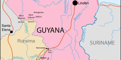Térkép Guyana hely a világon
