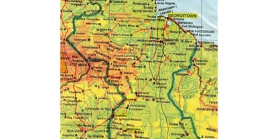 Térkép Guyana afrika