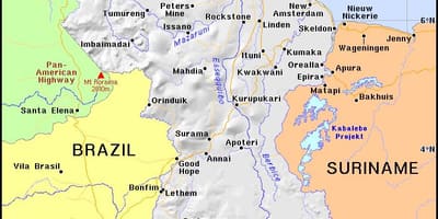 Térkép Guyana ország