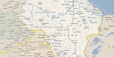 Térkép Guyana út