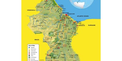 Térkép Guyana térképen