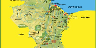 Térkép képet Guyana